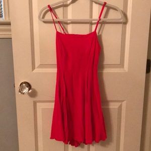 Silence and noise open back mini red sundress